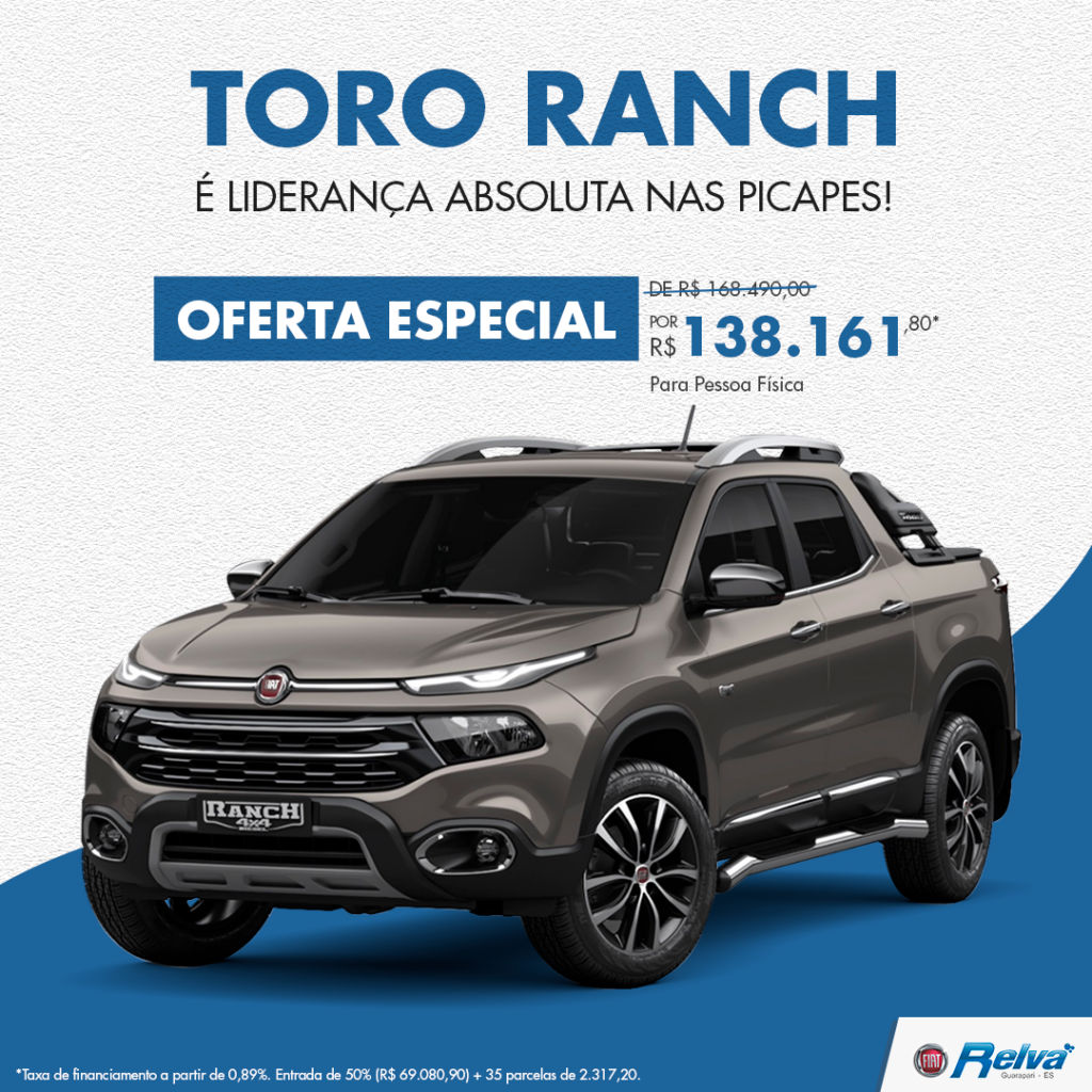 toro ranch - Super oferta: Fiat Toro Ranch por R$ 139.161,80*