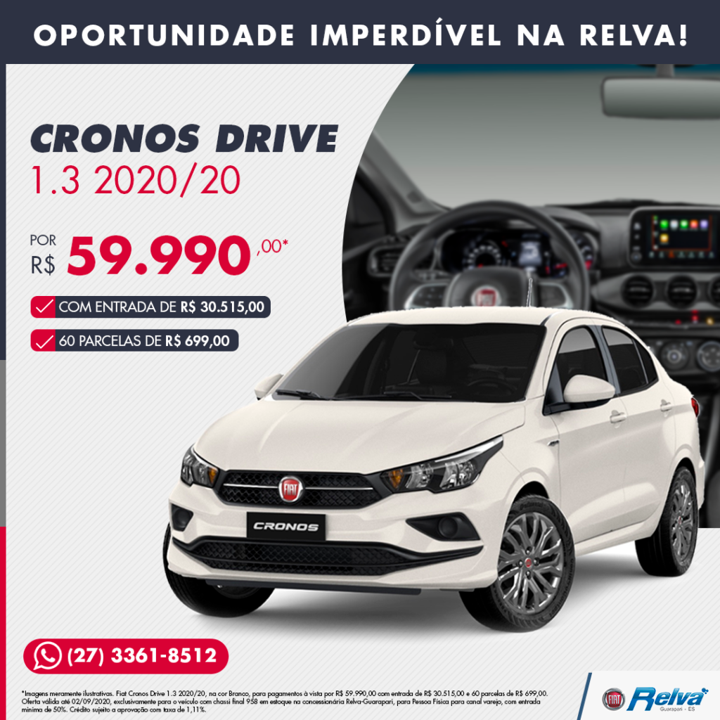 cronos drive - Cronos Drive 1.3 2020/20 por R$ 59.990,00*