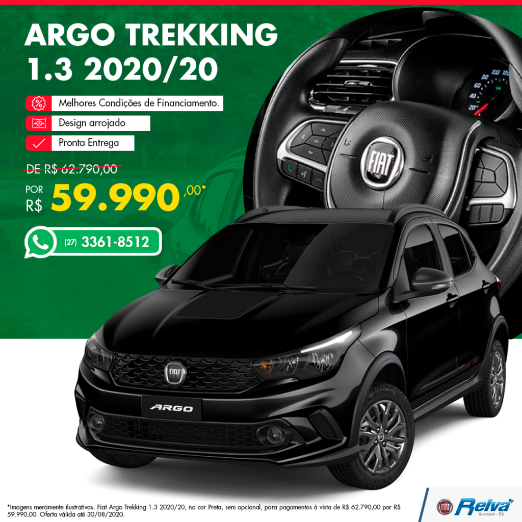 2020 08 10 argo trekking - Argo Trekking 1.3 2020/20 por R$ 59.990,00*