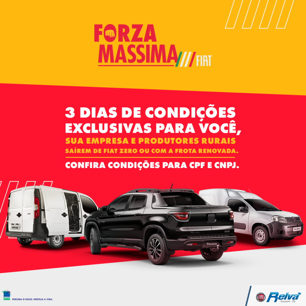 2020 08 18 fiat forza - Aproveite o Forza Massima Fiat: de 20 a 22 de agosto!
