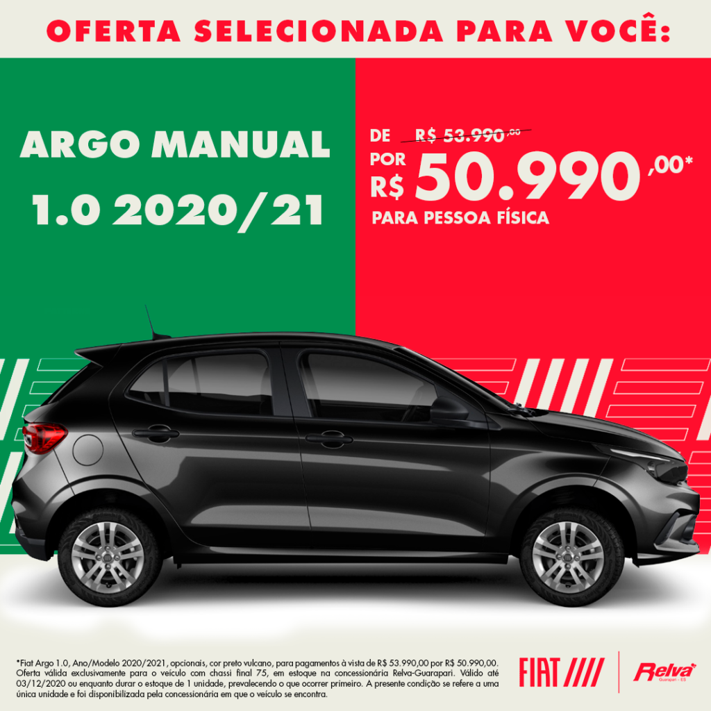 11 argo flex - Argo Manual 1.0 2020/21 por R$ 50.990,00*