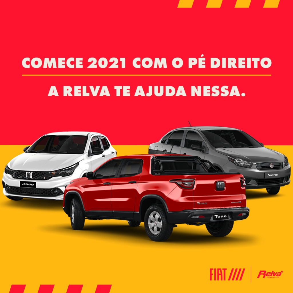 RELVA COMECE O ANO DE FIAT NOVO Post Facebook - A Relva te ajuda a começar 2021 com o pé direito!