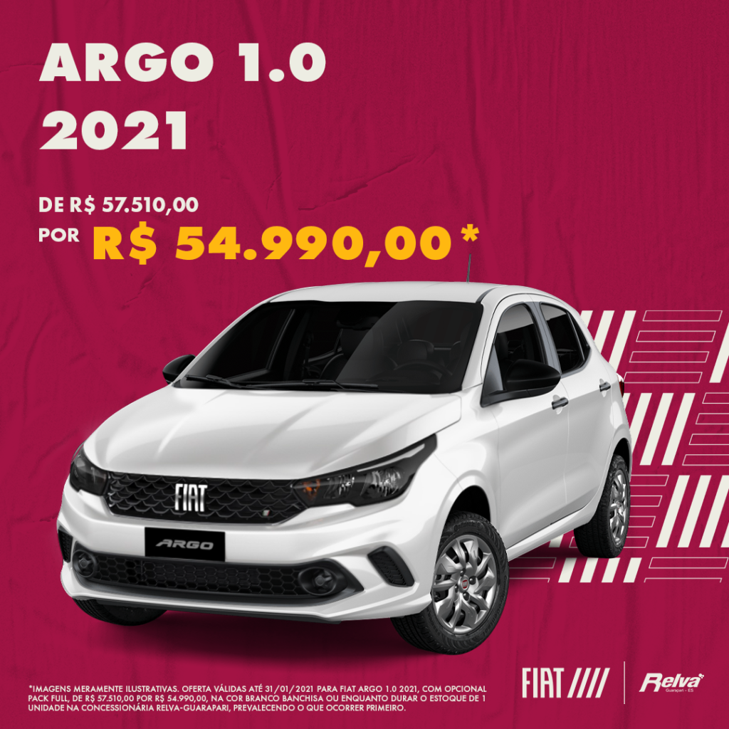 oferta argo 1.0 - Argo 1.0 2021 por R$ 54.990,00*