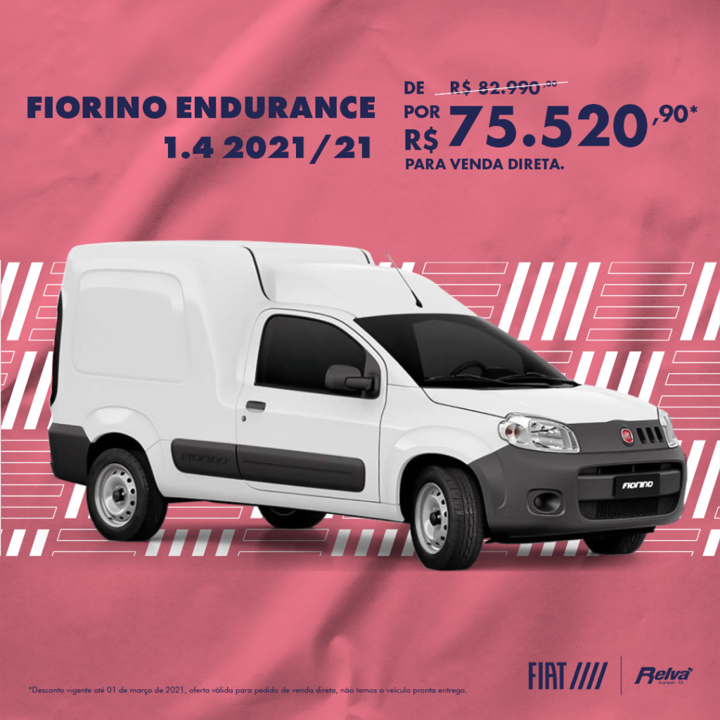 RELVA FIORINO ENDURANCE Lead Ads.png v2 - Fiorino Endurance 1.4 2021/21 por R$ 75.520,90*