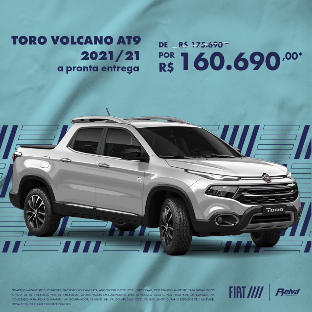 11 RELVA TORO VOLCANO Lead Ads - Toro Volcano AT9 2021/21 por R$ 160.690,00*