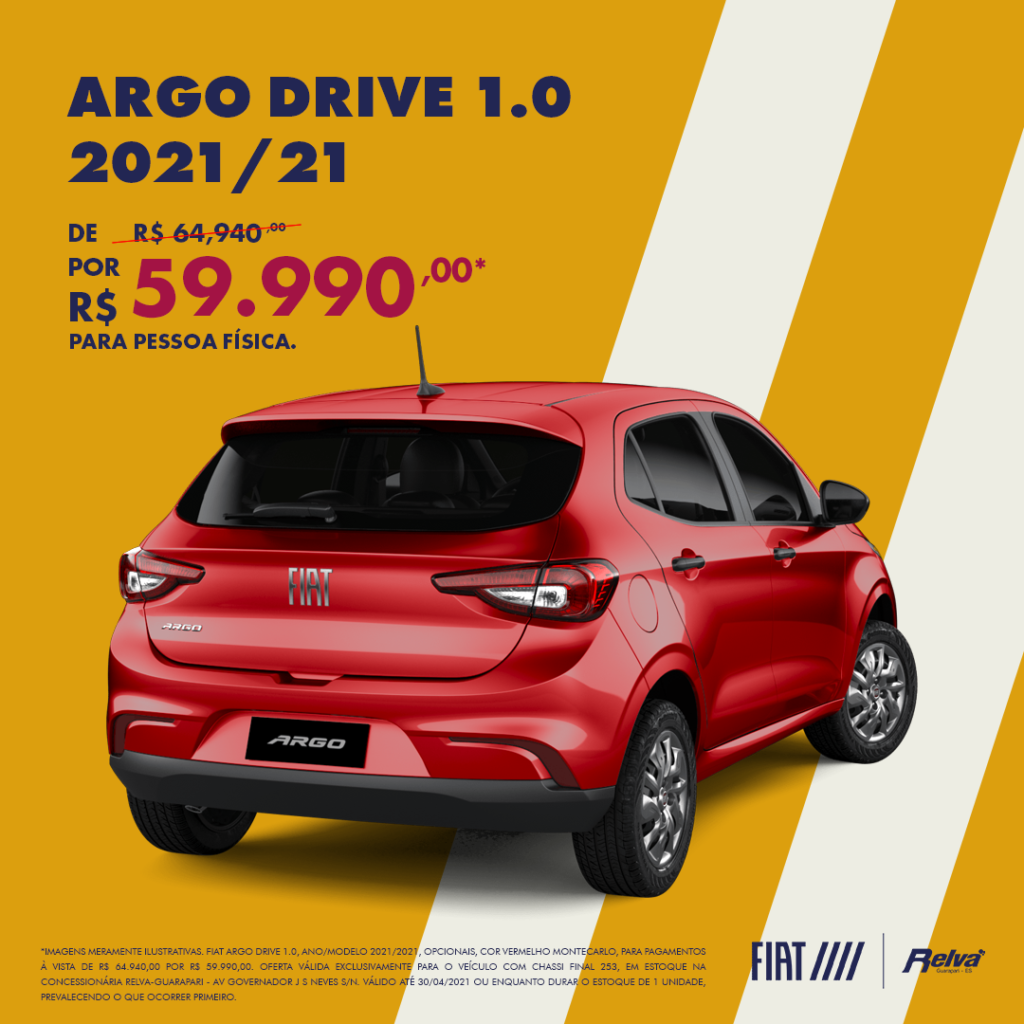 09 RELVA ARGO DRIVE Lead Ads ABRIL.png v3 - Argo Drive 1.0 2021/21 por R$ 59.990*