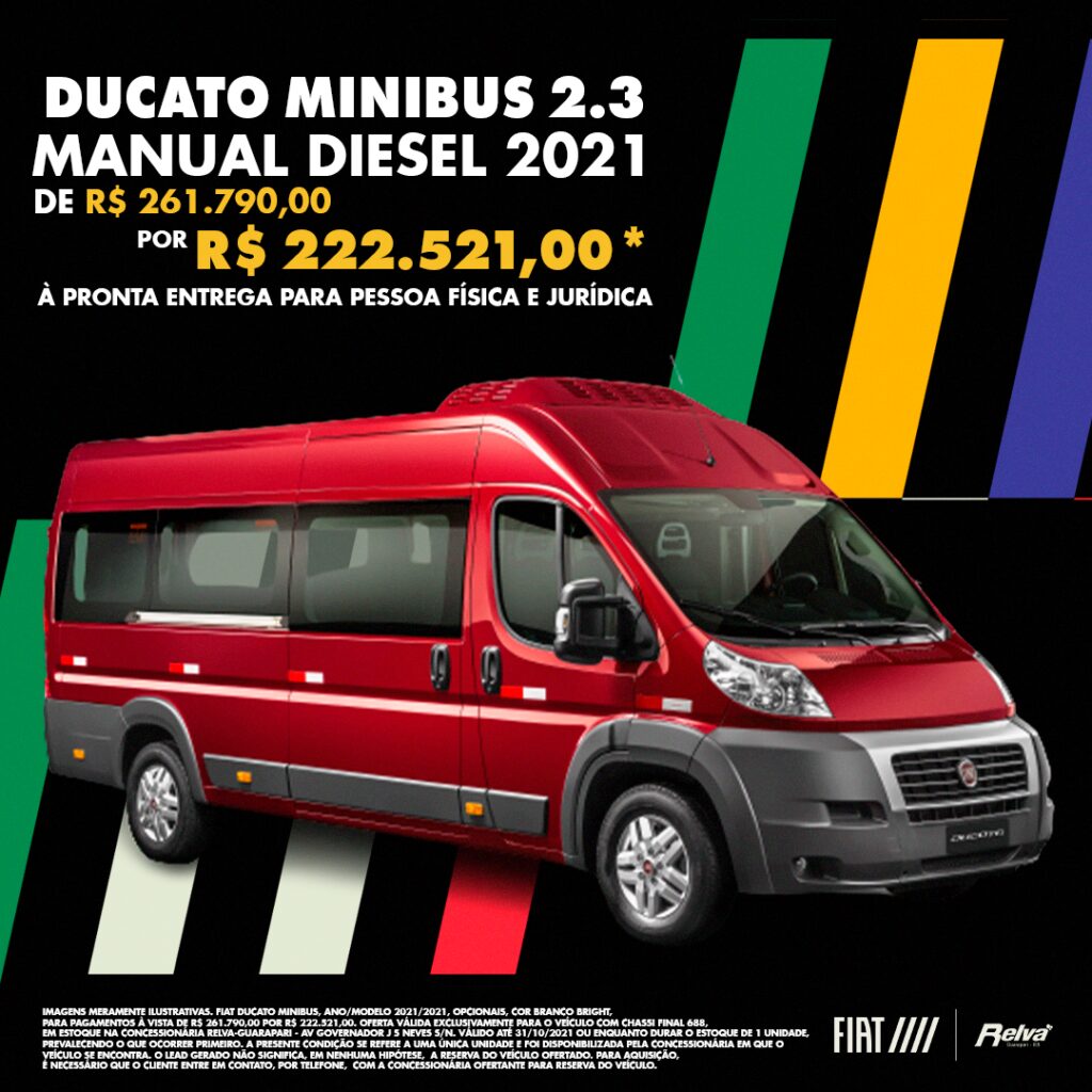 Ducato vermelha 1024x1024 1 - Ducato Minibus 2.3 Manual Diesel 2021 por R$ 222.521,00*