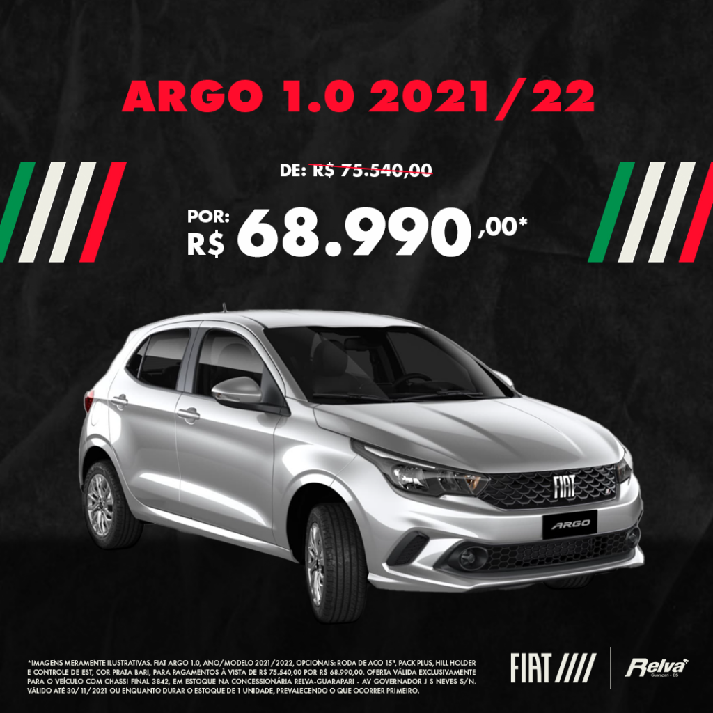 Relva Argo 1.0 - Argo 1.0 2021/22 por R$ 68.990,00*