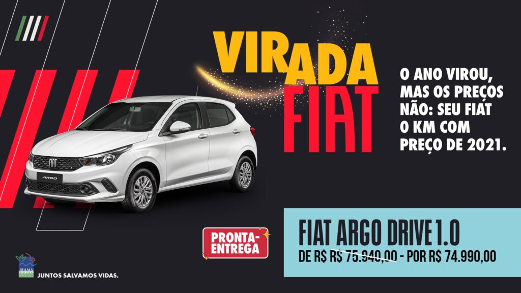 Argo Virada 1024x576 1 - Virada Fiat: Argo Drive por R$ 74.990,00*