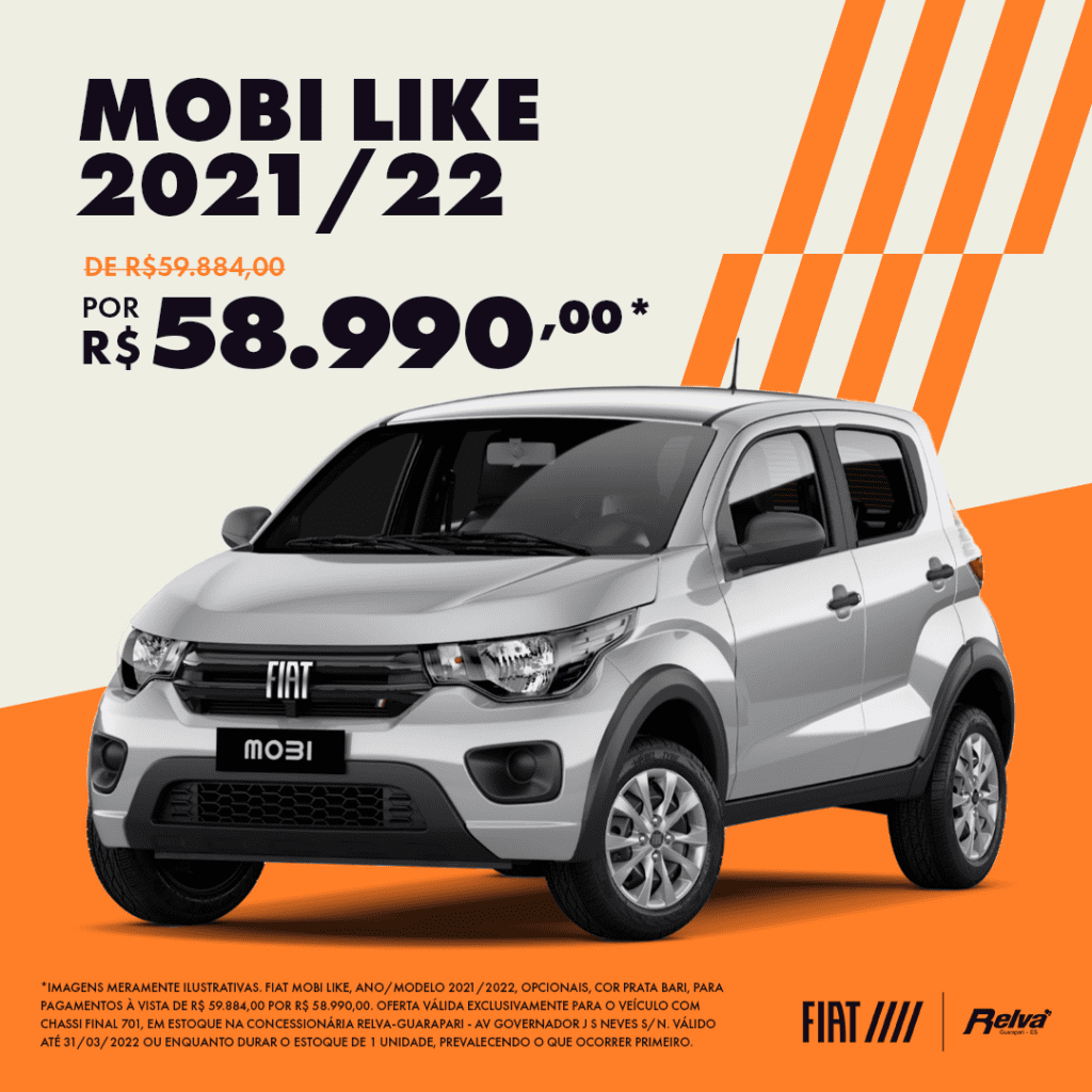 Relva Mobi Like - Mobi Like 2021/22 por R$ 58.990,00*
