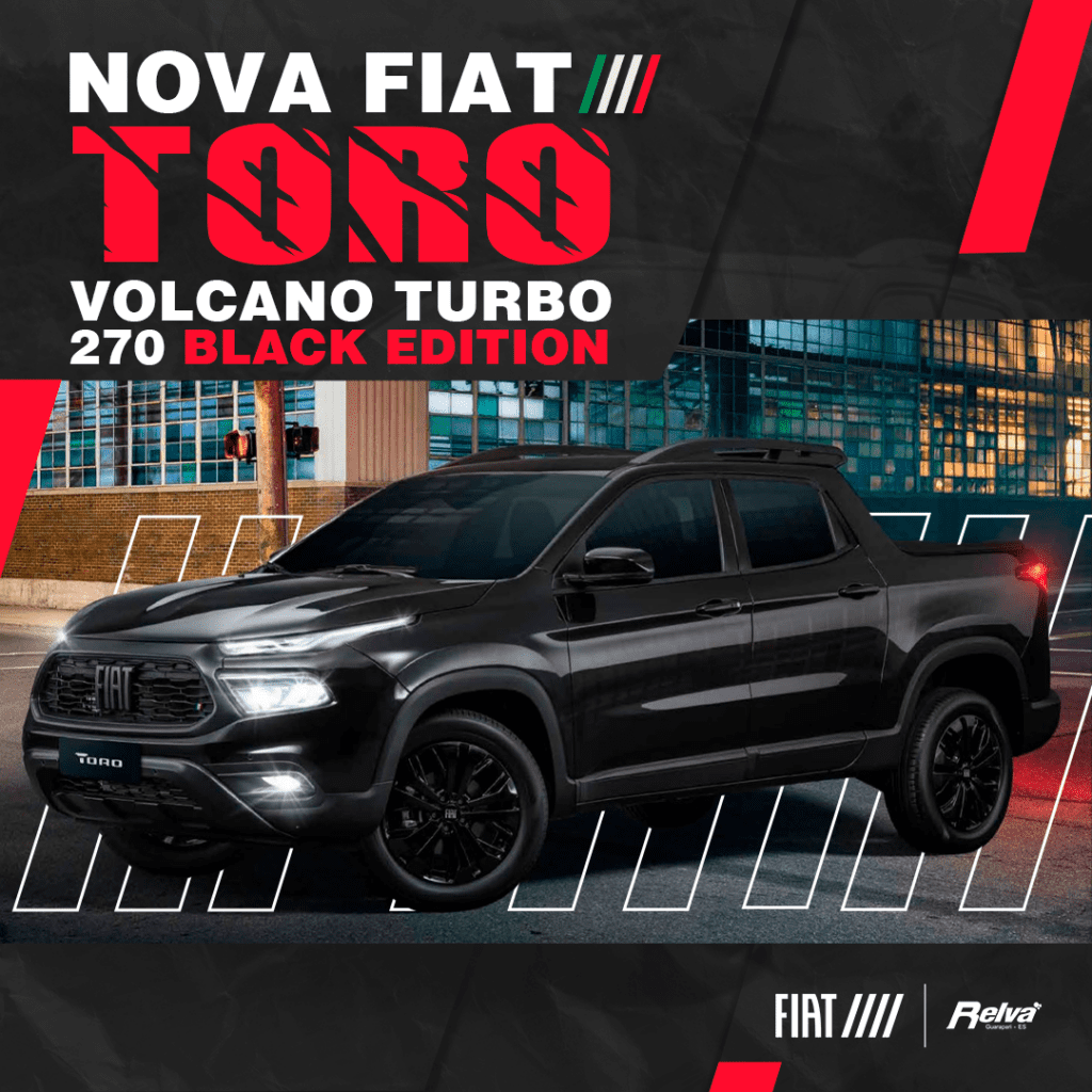 Fiat Toro V2 - Conheça a Nova Fiat Toro Volcano Turbo 270 Black Edition