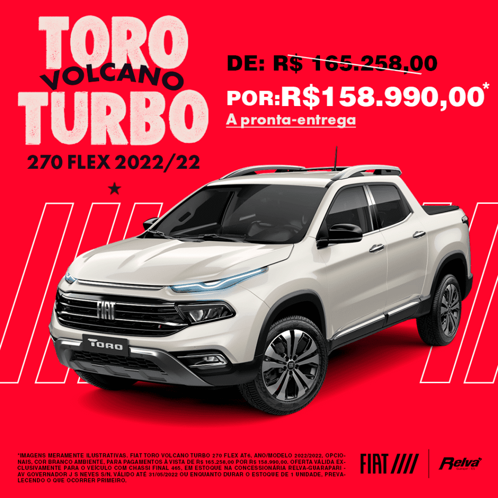 Toro Branca - Toro Volcano Turbo 270 Flex 2022/22 por R$ 158.990,00*