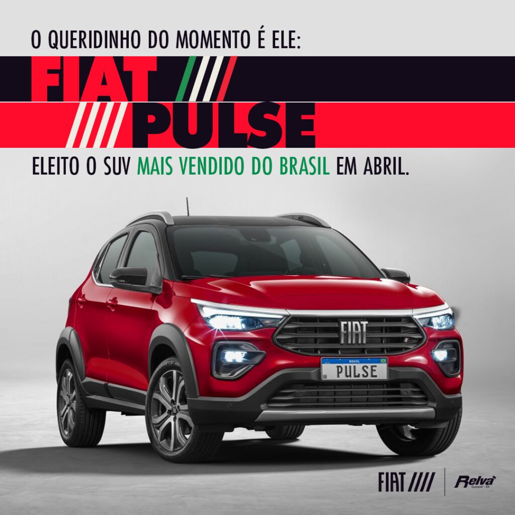 Relva Pulse SUVMaisVendido - Fiat Pulse: eleito o SUV mais vendido do Brasil em abril