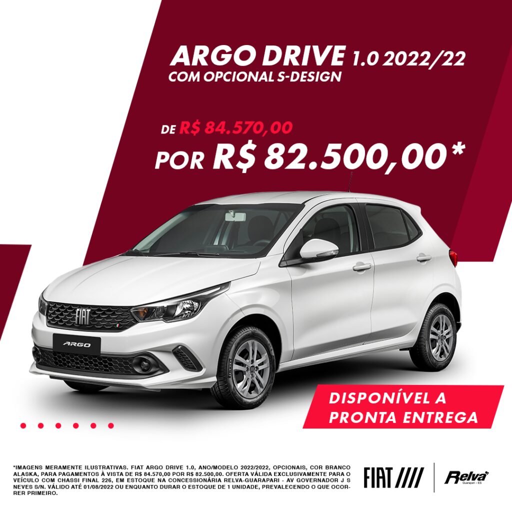Argo Drive 1.0 - Argo Drive 1.0 2022/22 por R$ 82.500,00*
