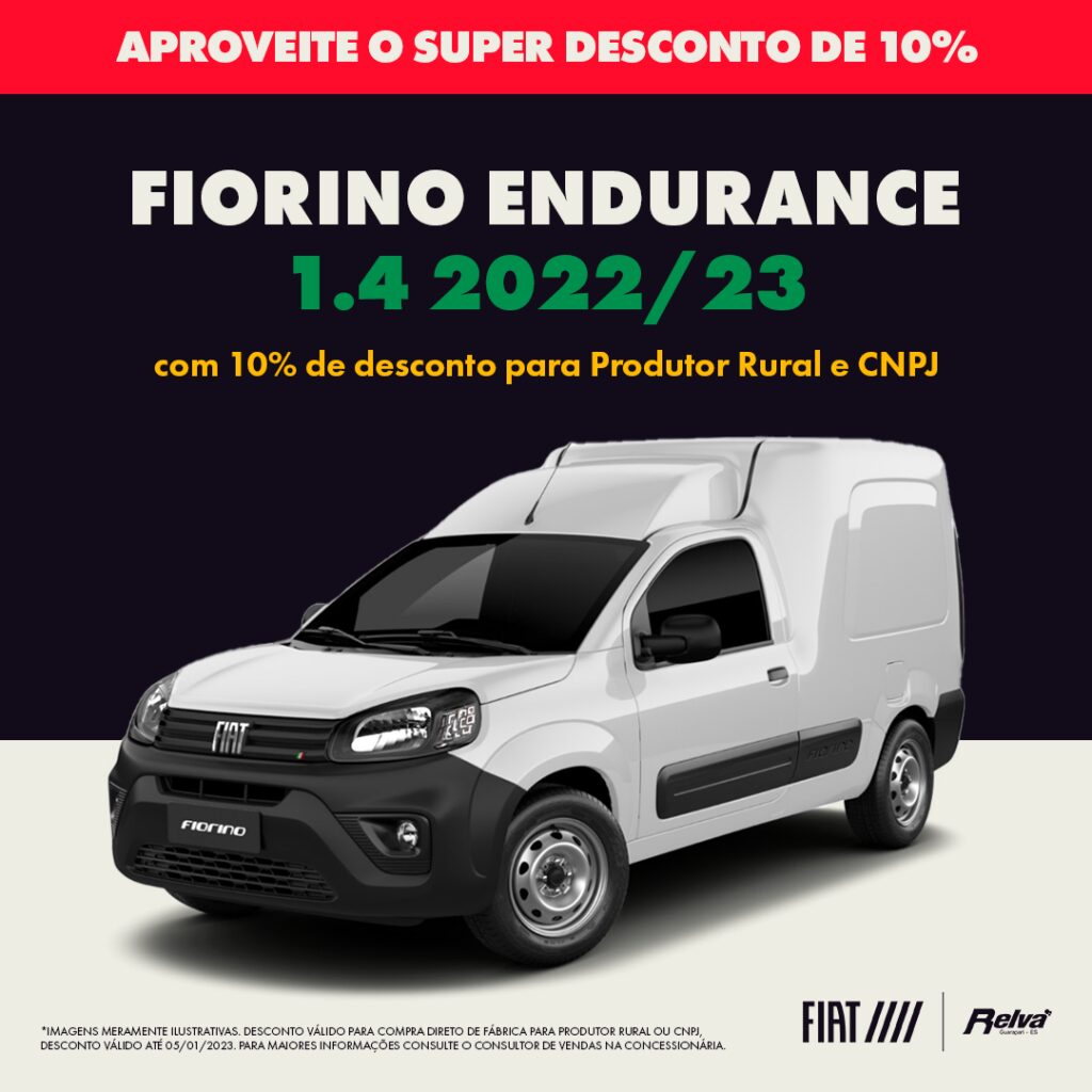 Relva Fiorino Endurance - Fiorino Endurance 1.4 2022/23 com 10% de desconto para Produtor Rural e CNPJ