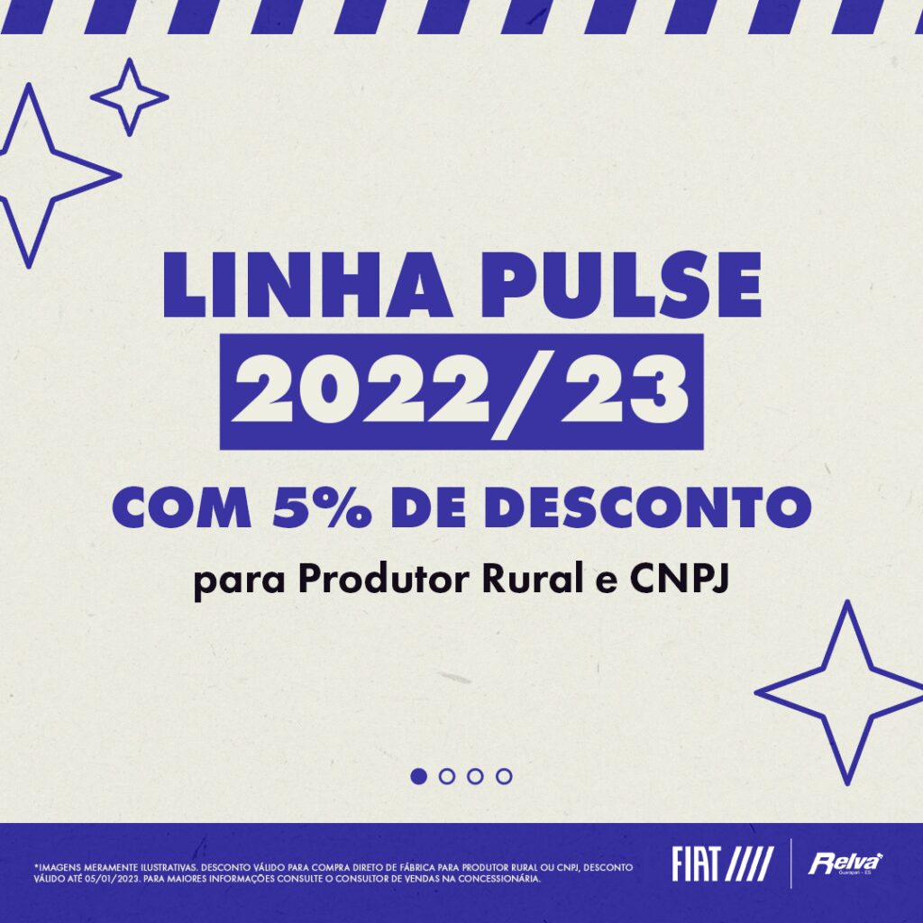 Relva Pulse DriveTurbo Audace Impetus1 - Linha Pulse 2022/23 com 5% de desconto para Produtor Rural e CNPJ