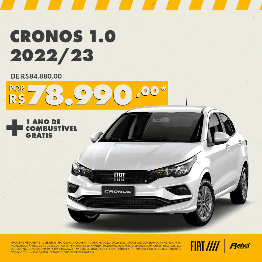 Relva Linha Cronos 2022 232 - Cronos 1.0 2022/23 por R$ 78.990,00*​