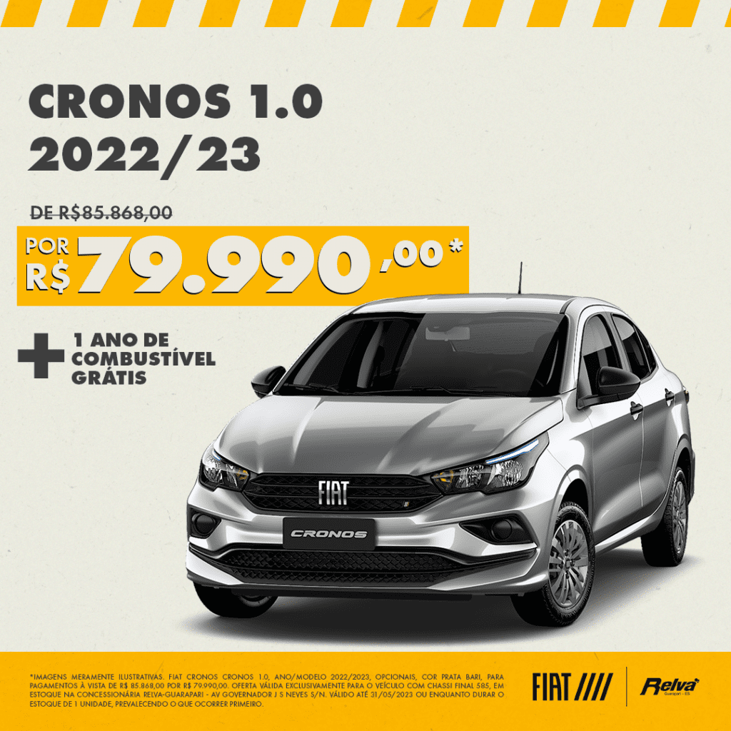 Relva Linha Cronos 2022 233 - Cronos 1.0 2022/23 por R$ 79.990,00*​