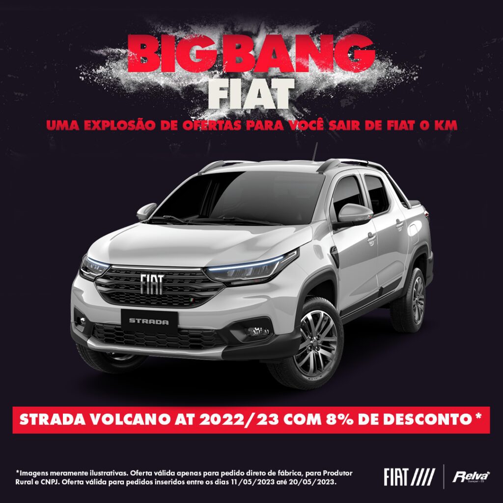 Relva Big Bang Fiat Strada Volcano AT - Big Bang Fiat: Strada Volcano AT 2022/23 com 8% de desconto*