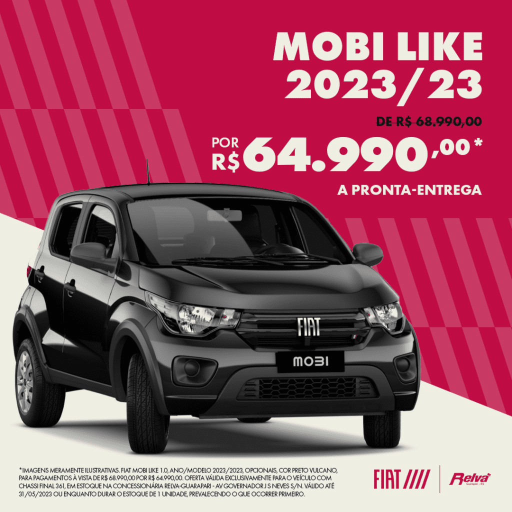 Relva Mobi Like - Mobi Like 2023/23 por R$ 64.990,00* a pronta-entrega