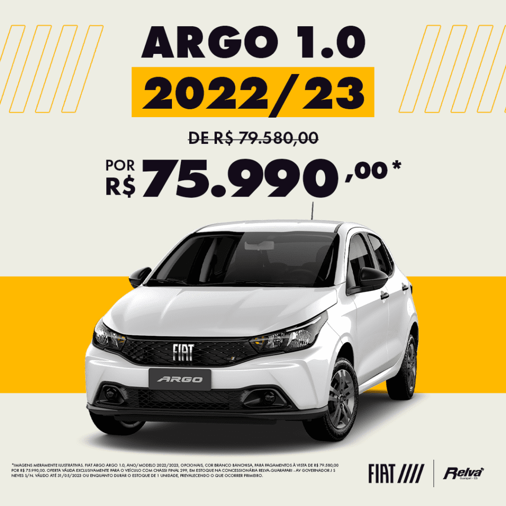 Relva Argo 1.0 - Argo 1.0 2022/23 por R$ 75.990,00*