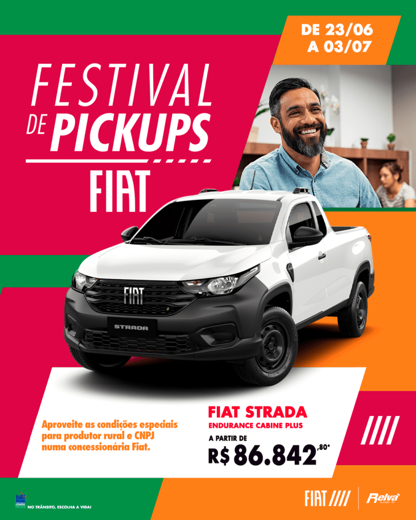 Relva Festival Pickups Strada Endurance - Festival de Pickups Fiat: Strada Endurance Cabine Plus a partir de R$ 86.842,80*