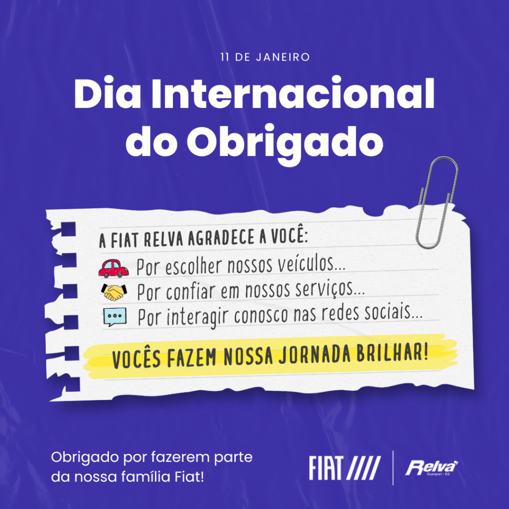 Relva Dia Internacional do Obrigado - 11 de janeiro: Dia Internacional do Obrigado