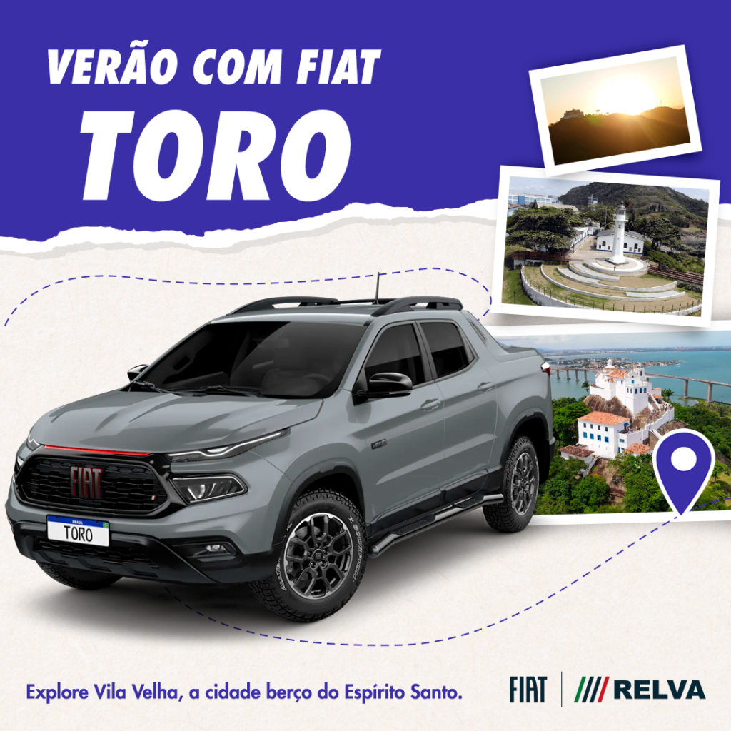 Relva Verao com Fiat Toro - Verão com Fiat Toro: explore Vila Velha