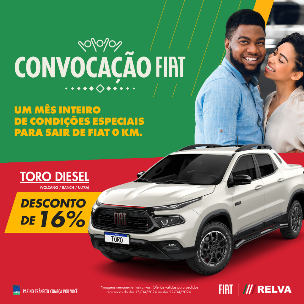 Relva Toro Diesel Convocacao Fiat - Convocação Fiat: Toro Diesel com desconto de 16%