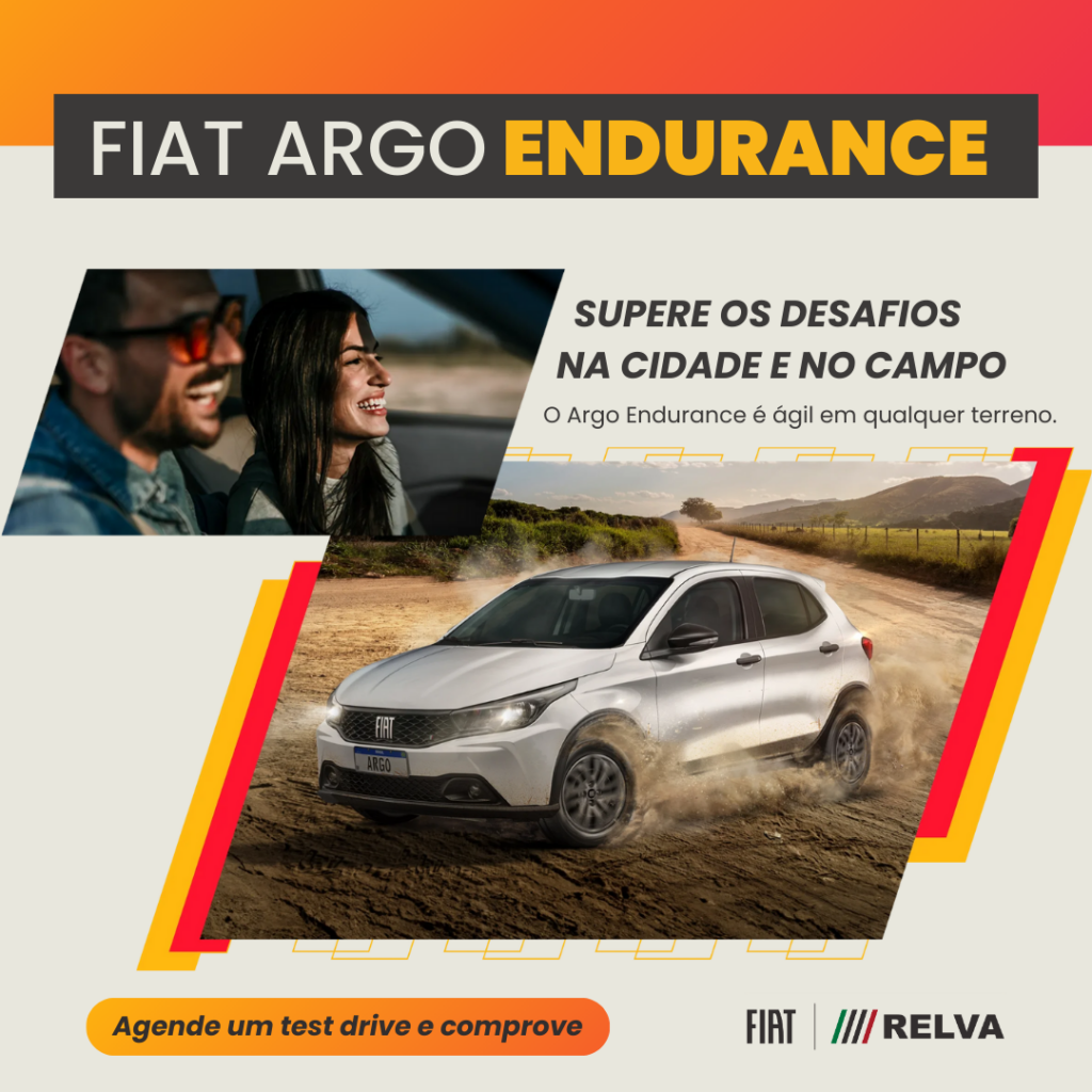 Relva Fiat Argo Endurance - Supere os desafios na cidade e no campo com o Fiat Argo Endurance