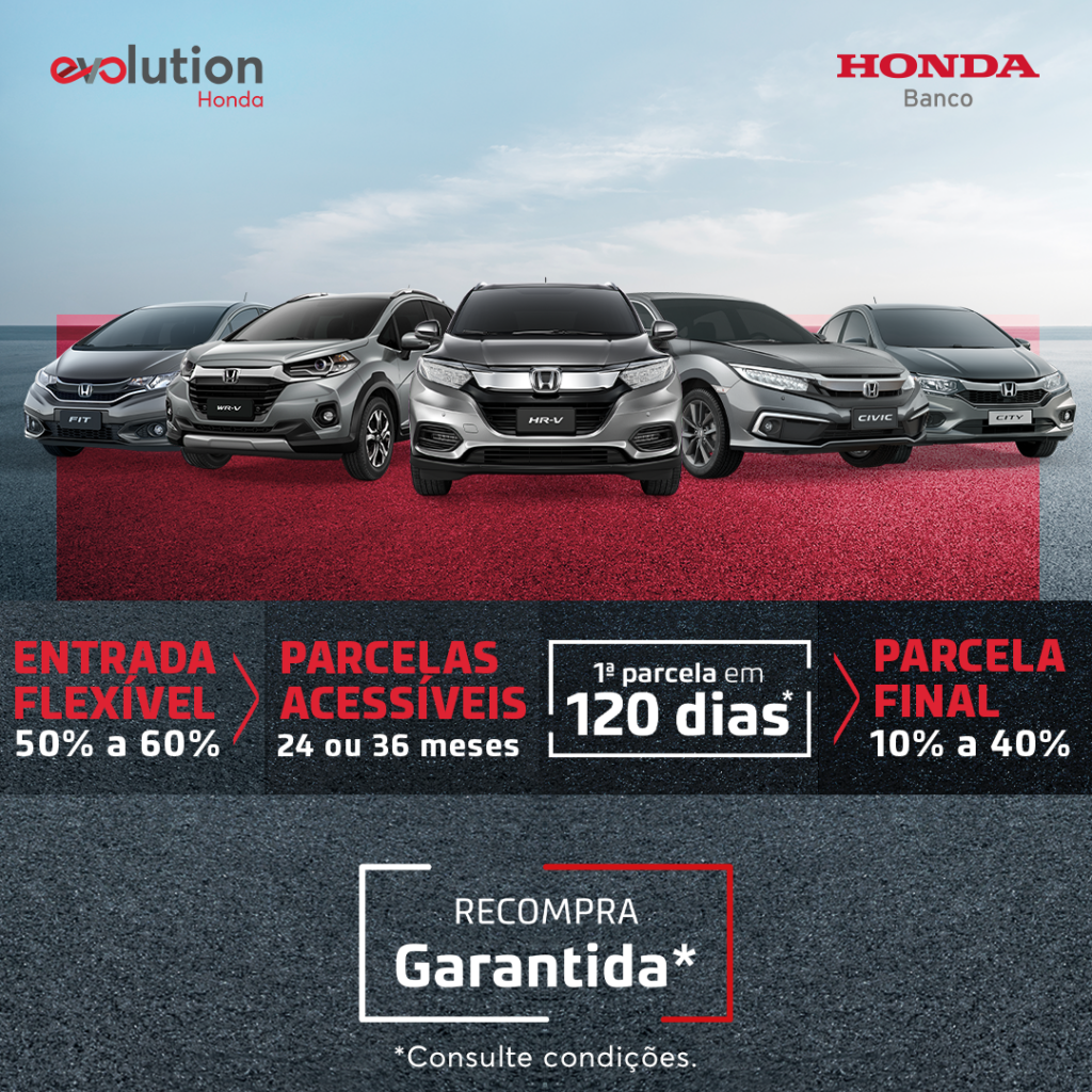 Evolution Honda: plano perfeito para andar de Honda 0km