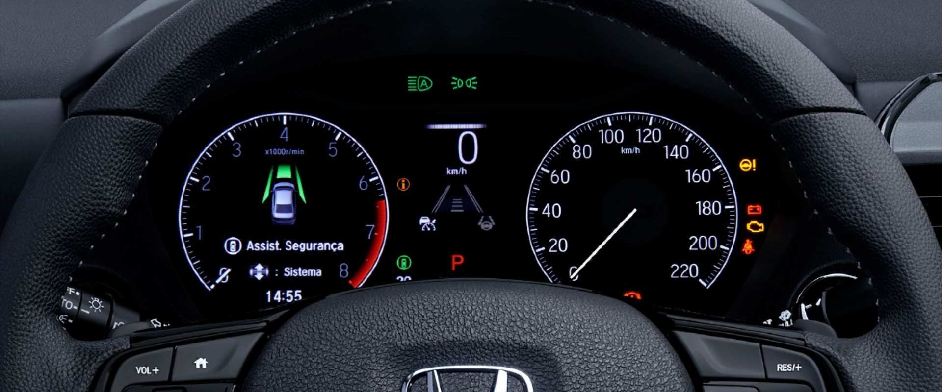Honda Shori New City Hatch 40 cluster digital TFT meter.00012011