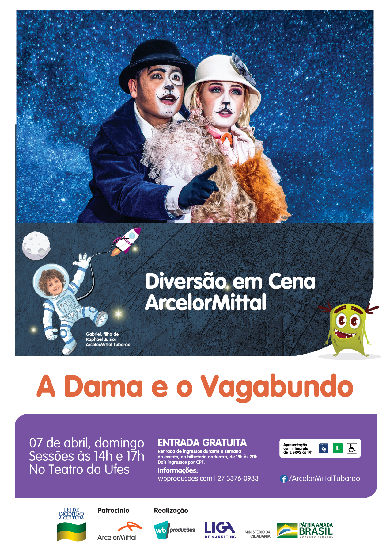 Teatro infantil A Dama e o Vagabundo 