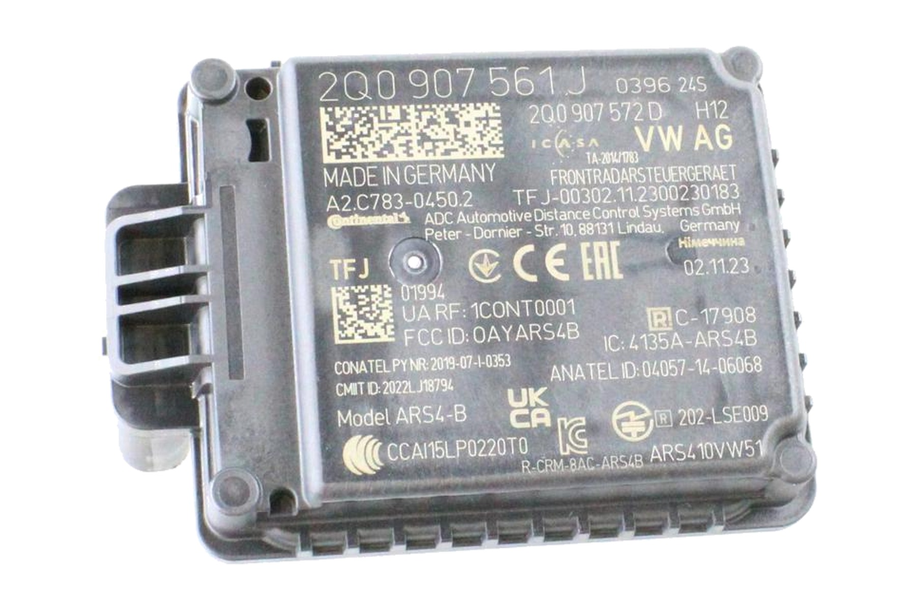 Módulo de Controle Adaptativo de Piloto Automático ACC VW 2Q0907561J