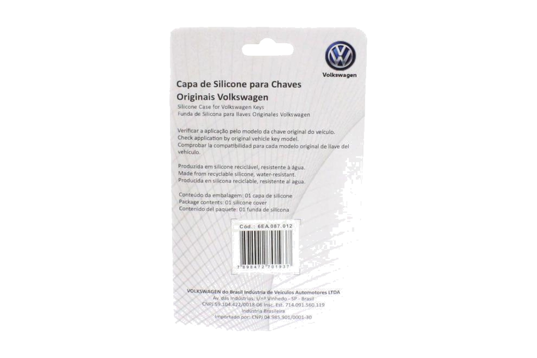 Capa de Chave de Ignição VW 6EA087012 - Imagem 4