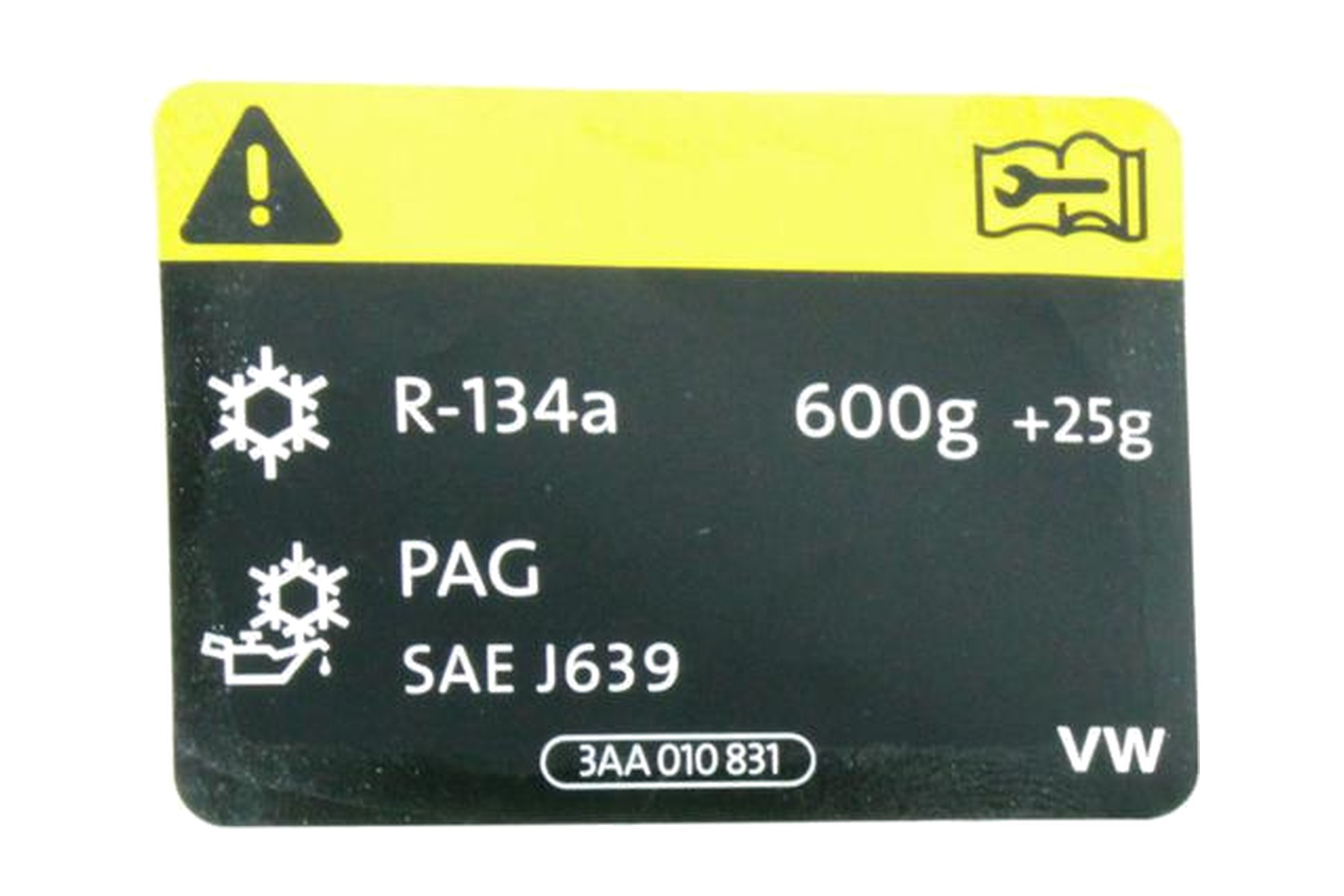Adesivo de Informações de Ar Condicionado VW 3AA010831