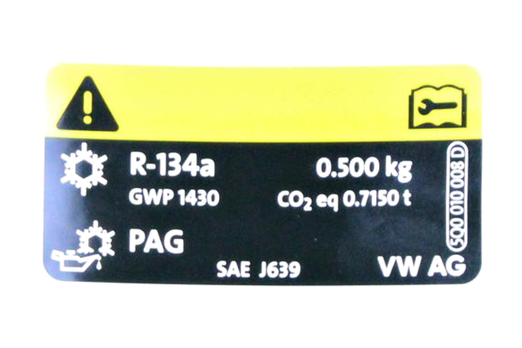 Etiqueta de Ar Condicionado VW 5Q0010008D