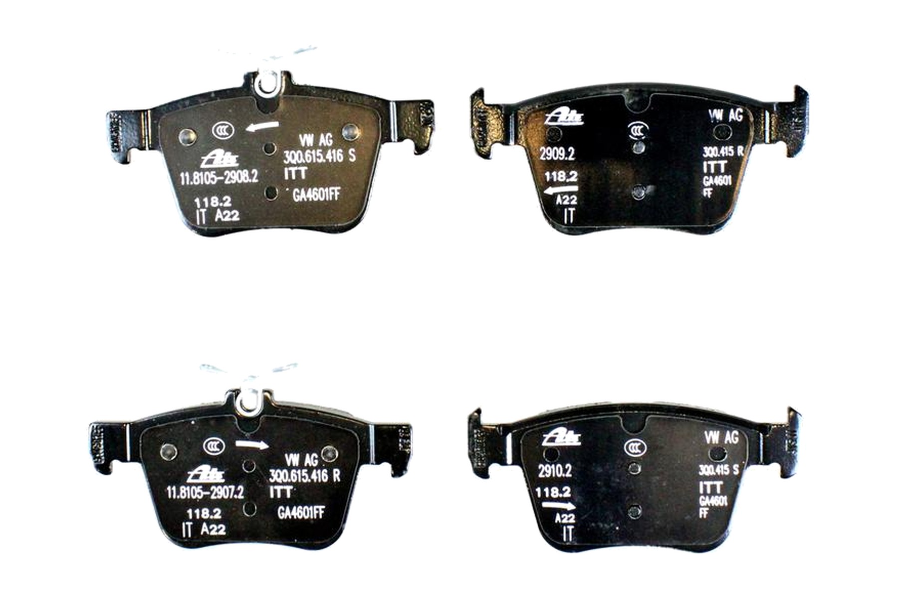 Pastilha de Freio Traseiro VW 3Q0698451J - Imagem 4