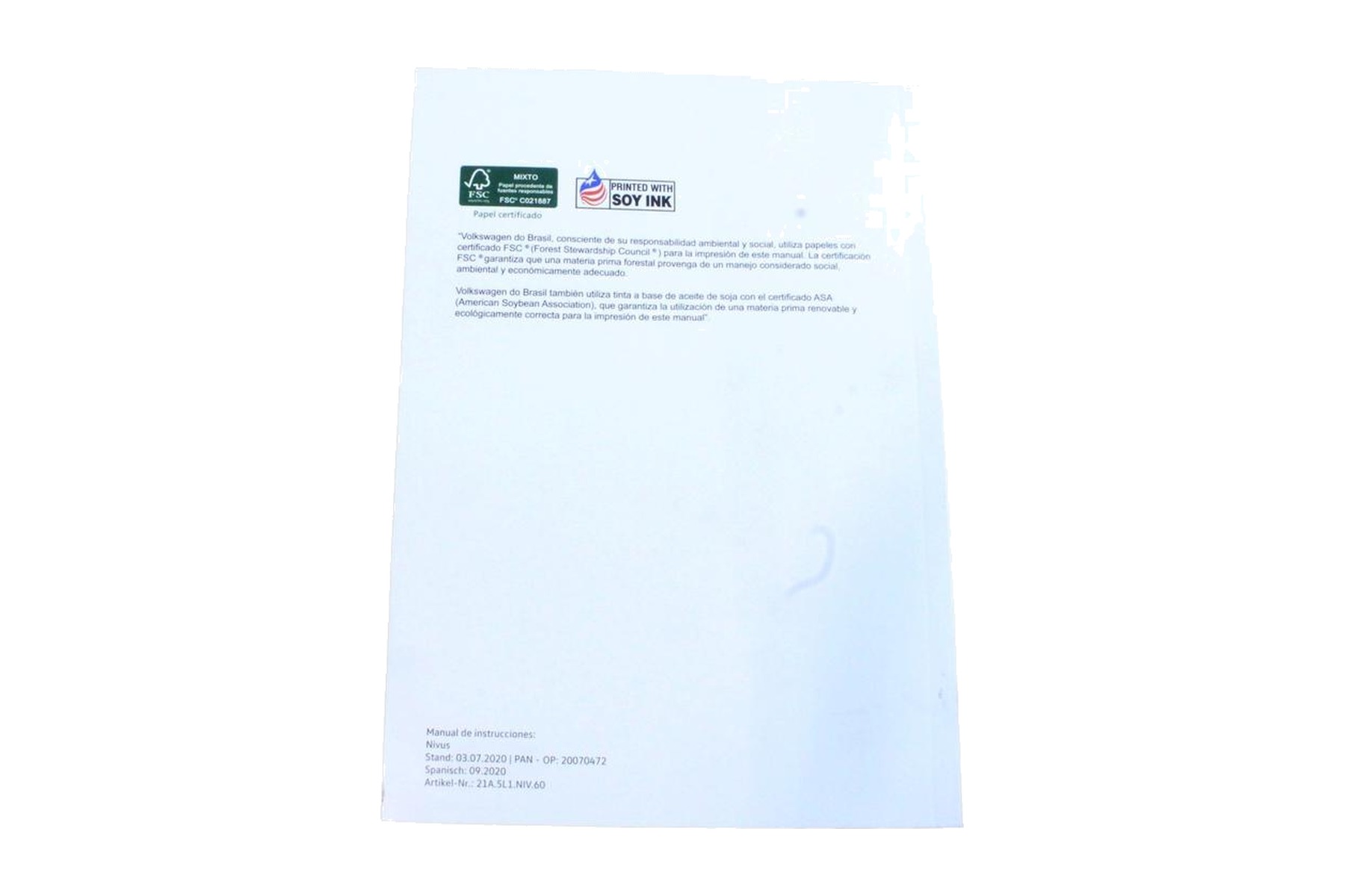 Manual de Instruções VW 2G5012763AA - Imagem 2