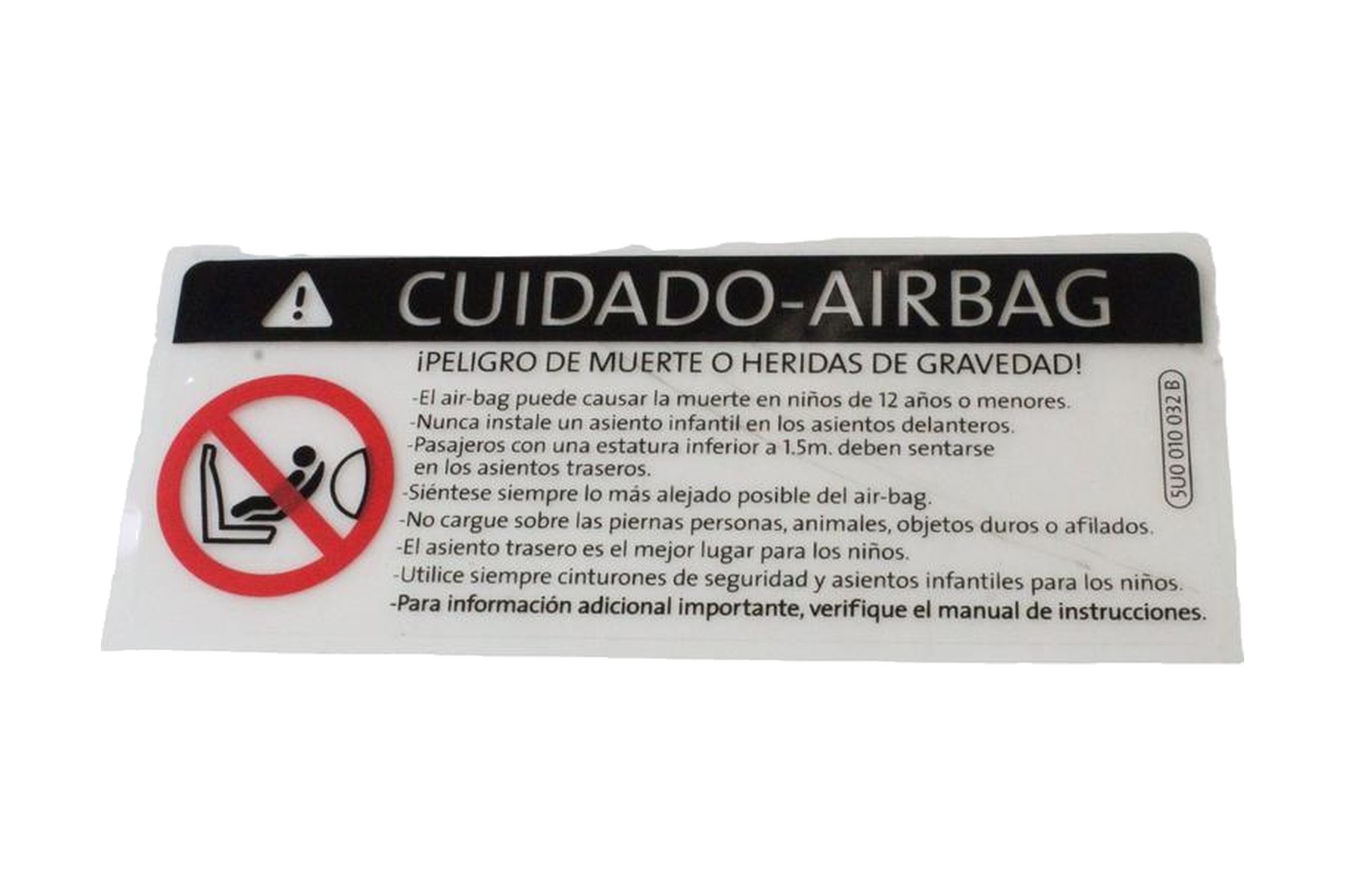 Etiqueta VW 5U0010032B