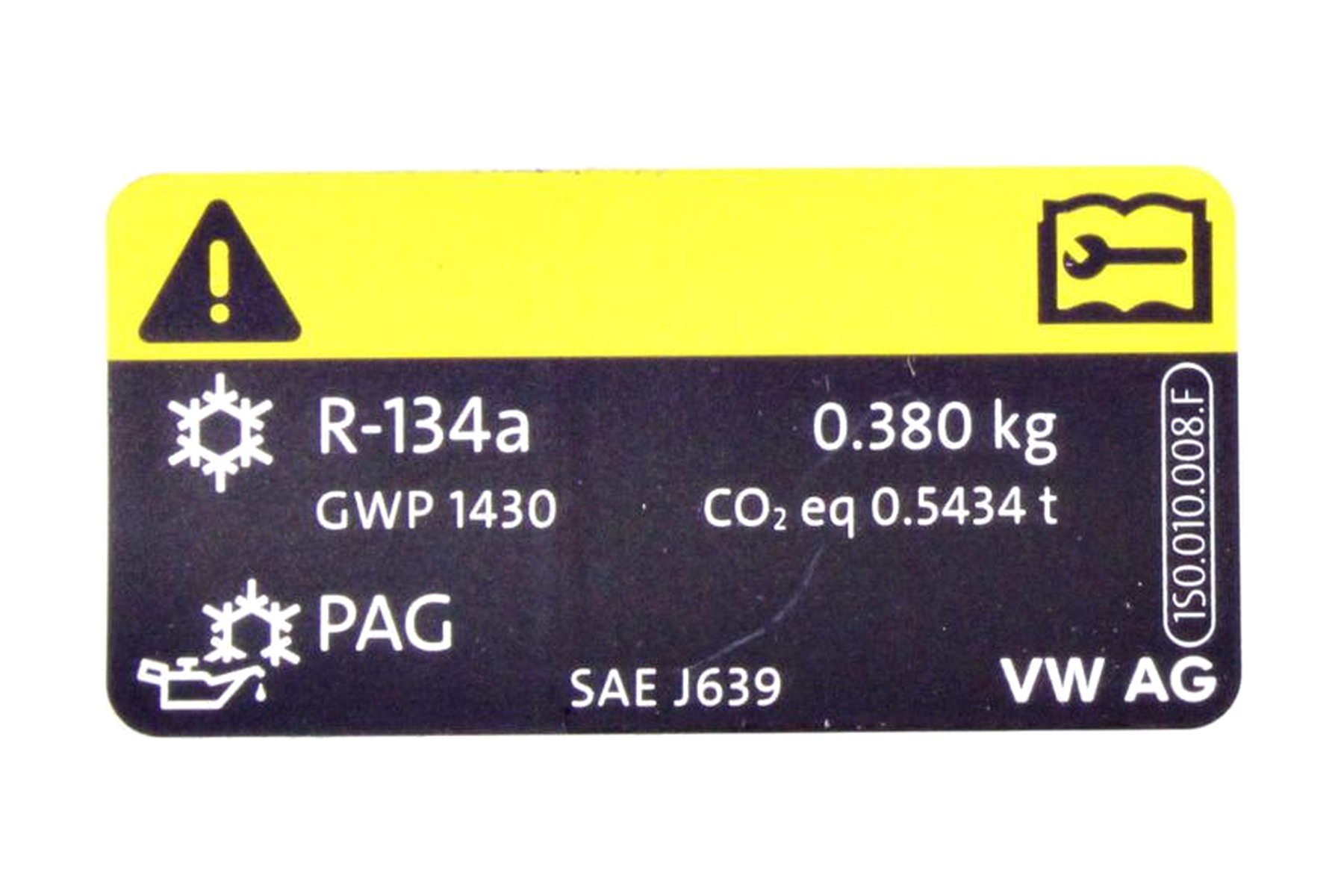 Etiqueta de Ar Condicionado VW 1S0010008F