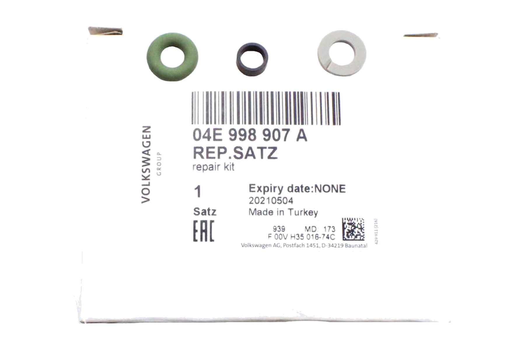 Kit de Reparo de Bico Injetor de Combustível VW 04E998907A