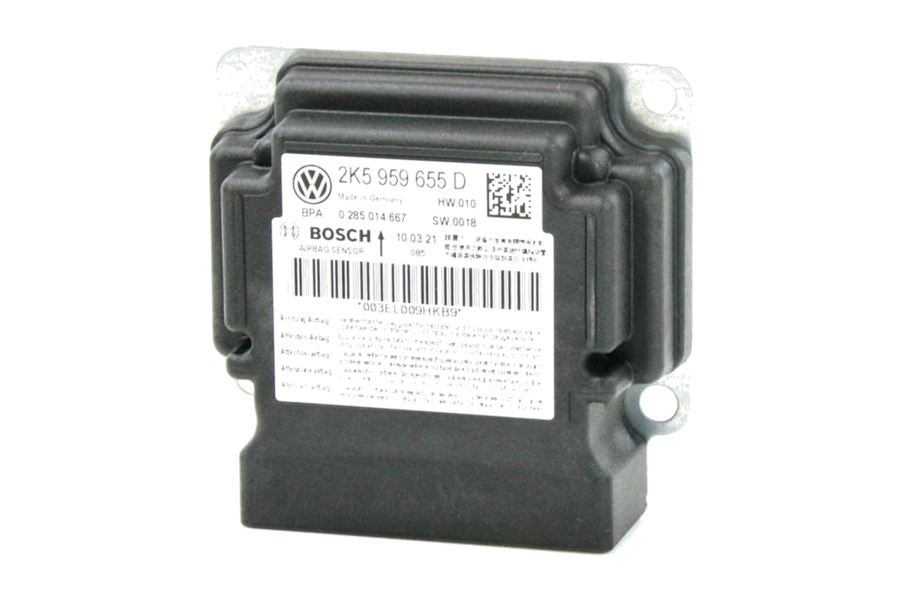 Módulo Eletrônico de Airbag VW 2K5959655D - Imagem 2
