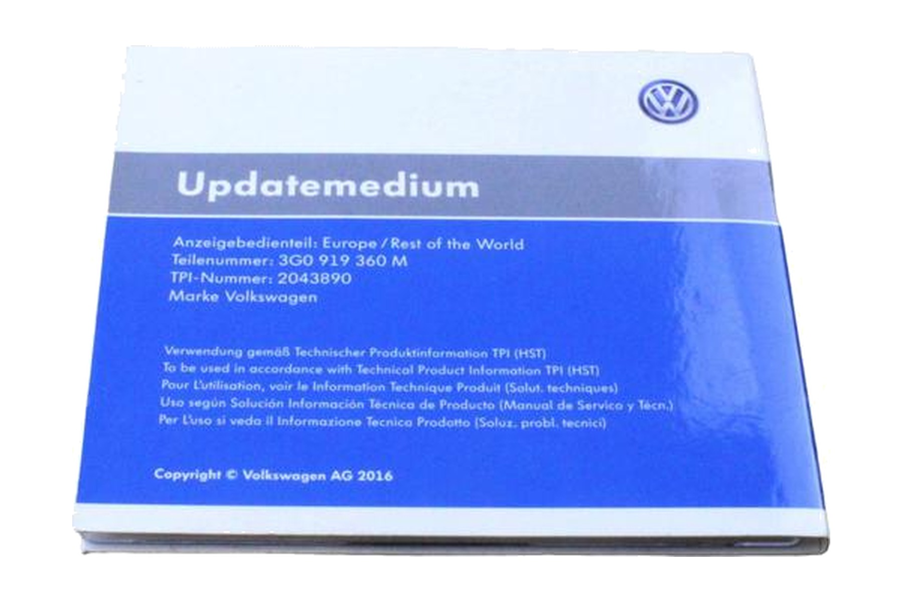Cartão de Memória VW 3G0919360M