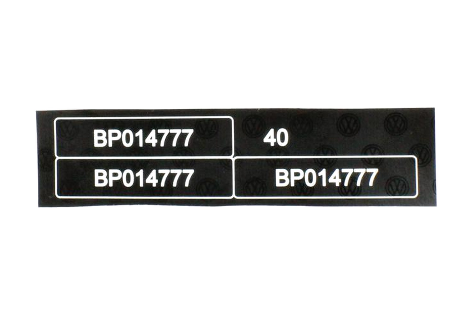 Etiqueta de Fabricação de Veículo VW 7D0010229B