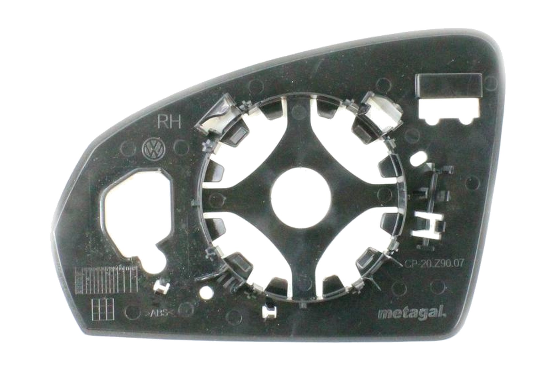 Vidro de Espelho Retrovisor Direito (Passageiro) VW 2GK857522 - Imagem 3
