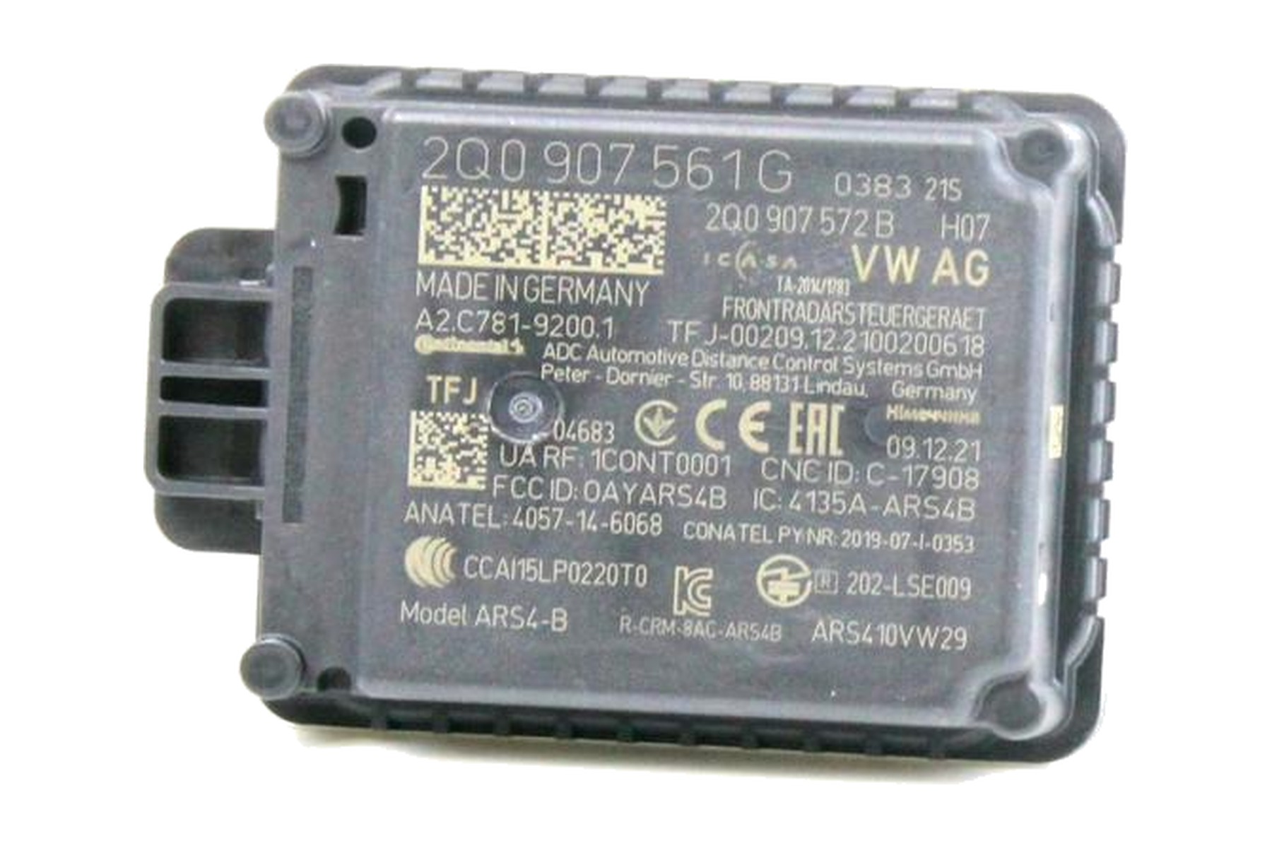 Módulo de Controle Adaptativo de Piloto Automático ACC VW 2Q0907561G - Imagem 2