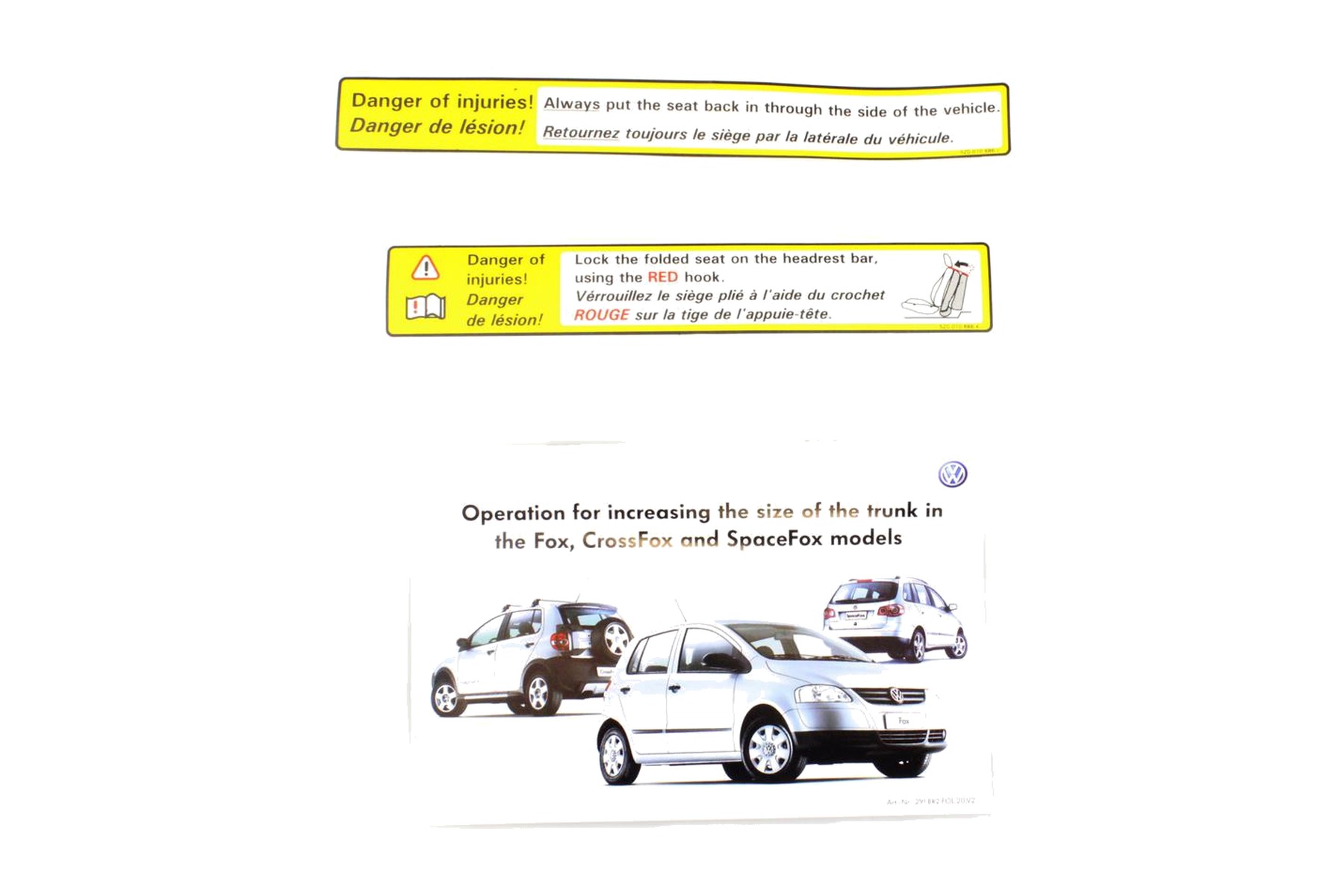 Reparo de Assento de Banco VW 5Z0898952B - Imagem 2