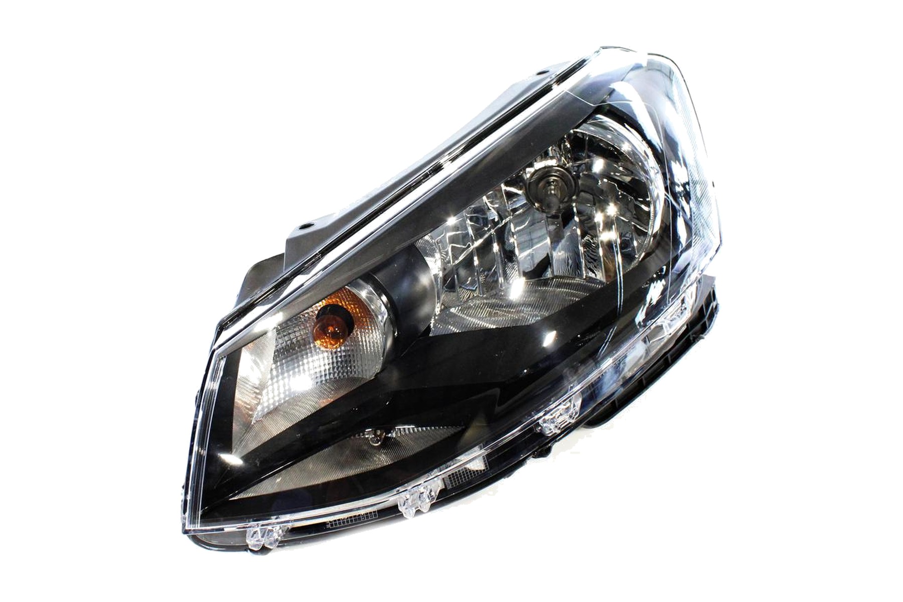 Farol Máscara Negra Esquerdo (Motorista) VW 5U0941005C - Imagem 2