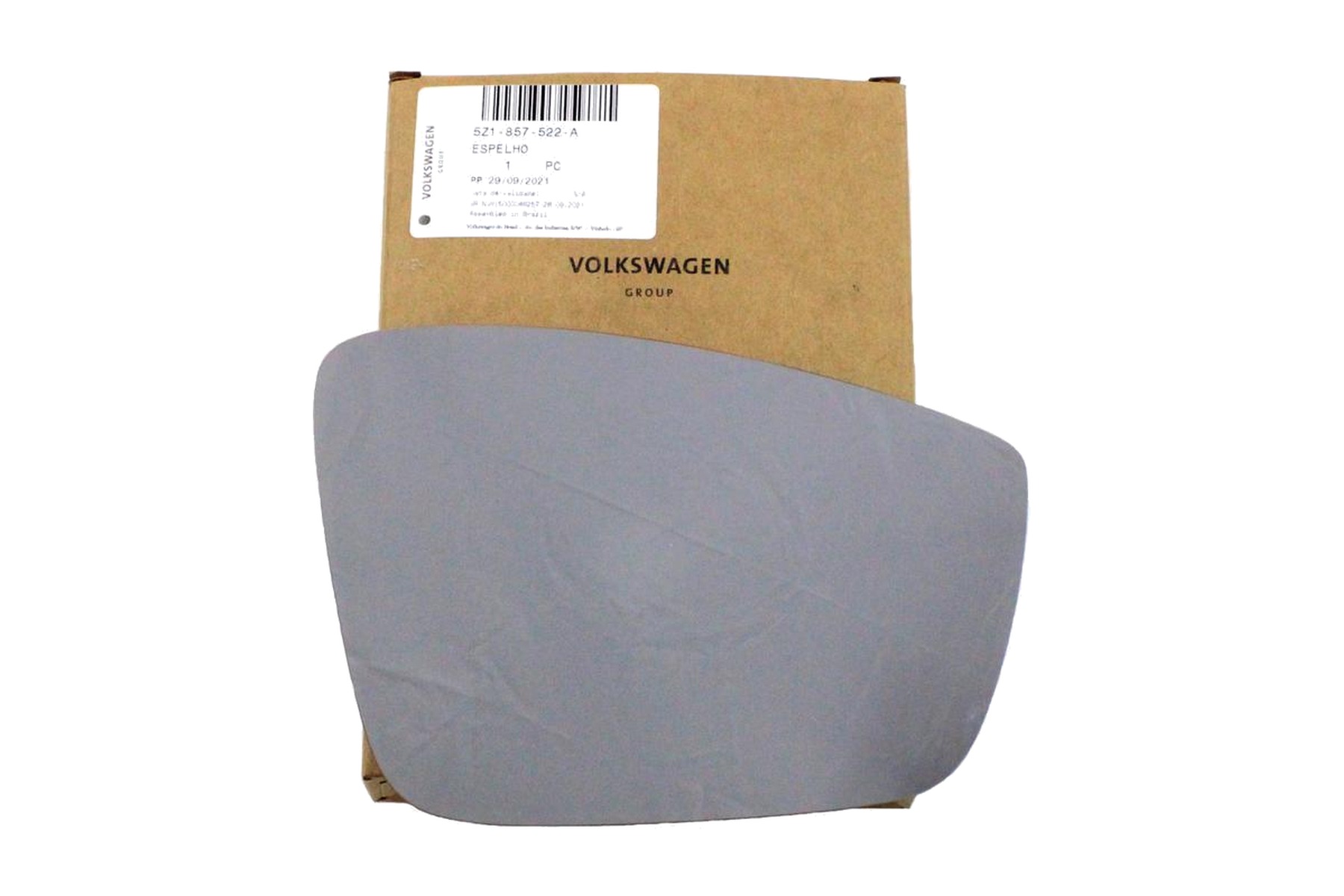 Vidro de Espelho Retrovisor Direito (Passageiro) VW 5Z1857522A